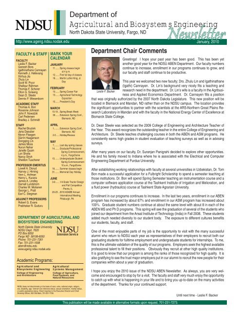 Newsletter - Ndsu