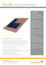 Datenblatt luxra MS-PR - Solarkauf