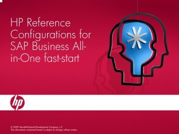 HP solution for SAP Business All-in-One fast-start Program