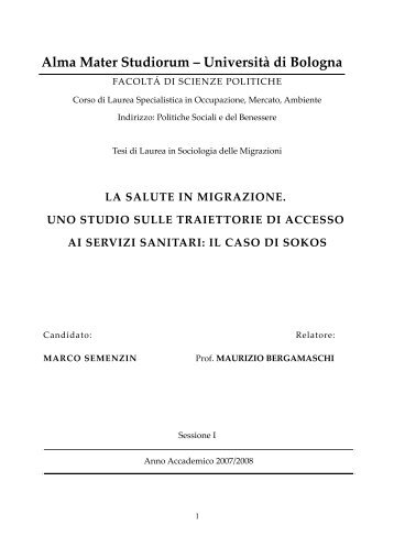 Alma Mater Studiorum â UniversitÃ  di Bologna - Cestim