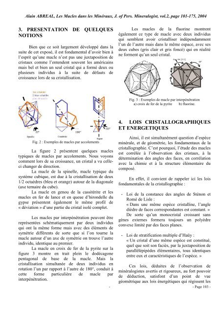 Les Principales Macles - Page perso minéraux Alain ABREAL ...