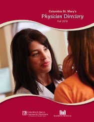 Physician Directory - Columbia St. Mary's