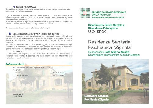 Scarica opuscolo informativo in formato pdf - Azienda USL di Forlì
