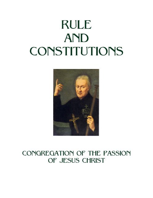 Passionist Rule and Constitutions.pdf - The Passionists of Holy ...