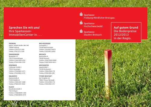 Bodenpreise 2012/2013 - Sparkasse Staufen-Breisach