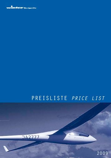 Preisliste Price list - Winter BordgerÃ¤te