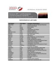 participants by last name - Canadian Council for Aboriginal Business