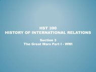 HST 390 History of international relations - MSU Dept of History