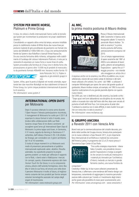 Cer il giornale della Ceramica n. 325 - Confindustria Ceramica