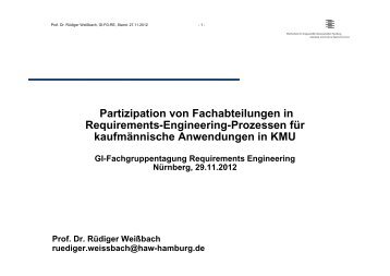 Partizipation von Fachabteilungen in Requirements-Engineering ...
