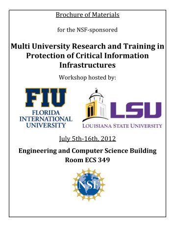 workshop's brochure - SCIS Home - Florida International University