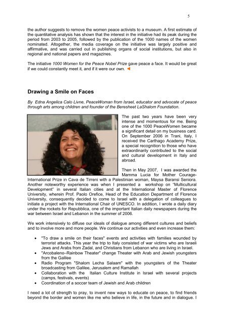 FACES OF PEACE - Peace Women Across the Globe