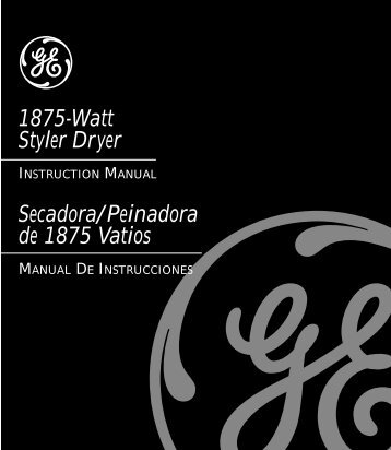 1875-Watt Styler Dryer Secadora/Peinadora de ... - GE :: Housewares