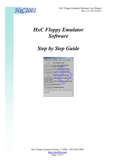 HXC Floppy Software manual - HxC Floppy Emulator