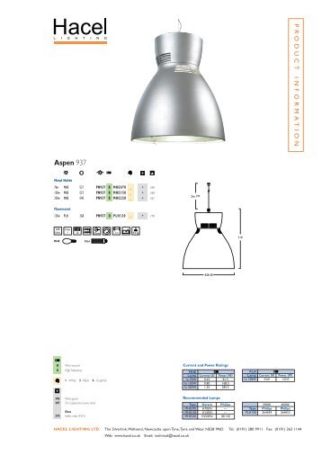 Product Sheet - Hacel Lighting U. K.