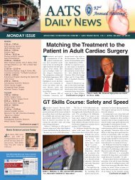 Monday - Thoracic Surgery News