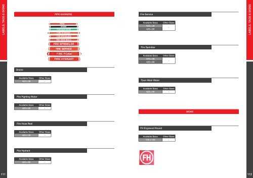 LABELS, TAGS & SIGNS - Firepipe Supply