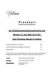 P rotokoll - Zufikon