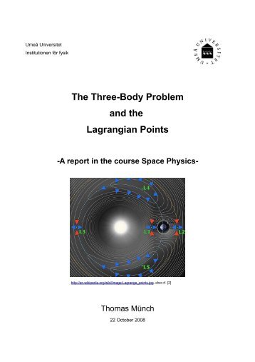 The Three-Body Problem and the Lagrangian ... - UmeÃ¥ universitet