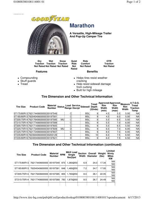 Tire Data Sheet Pdf Mr Tire Tire Data Sheet Pdf Mr Tire
