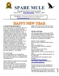 January, 2012 Edition - National Federation of State Poetry Societies
