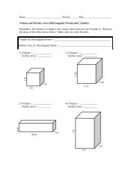 surface area and volume worksheet - The McNabbs