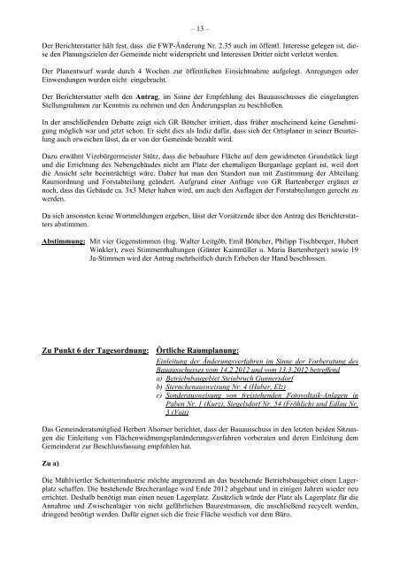 1. Gemeinderatssitzung vom 22. März 2012 (615 KB) - .PDF - Lasberg