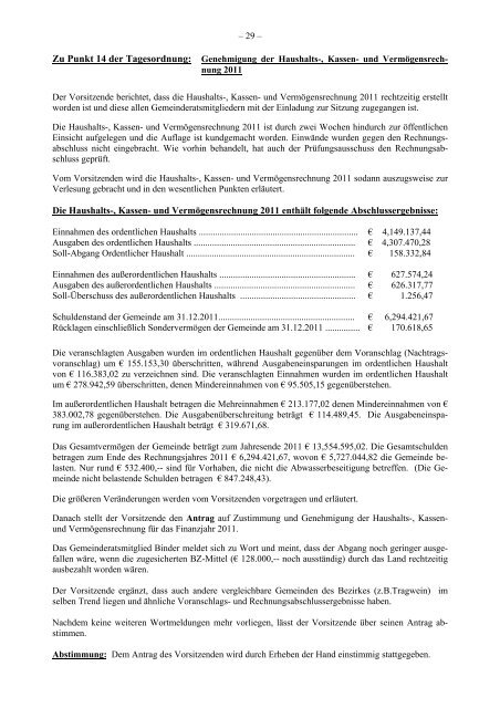 1. Gemeinderatssitzung vom 22. März 2012 (615 KB) - .PDF - Lasberg