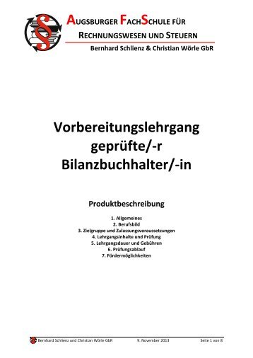 Vorbereitungslehrgang geprüfte/-r Bilanzbuchhalter/-in - Augsburger ...