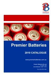 all in one 2010 catalogue - Premier Batteries