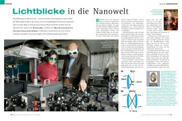 Lichtblicke in die Nanowelt - Max-Planck-Gesellschaft