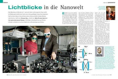 Lichtblicke in die Nanowelt - Max-Planck-Gesellschaft