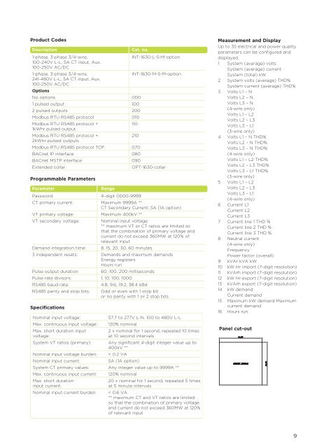 Integra DMS Series Catalogue - Crompton Instruments