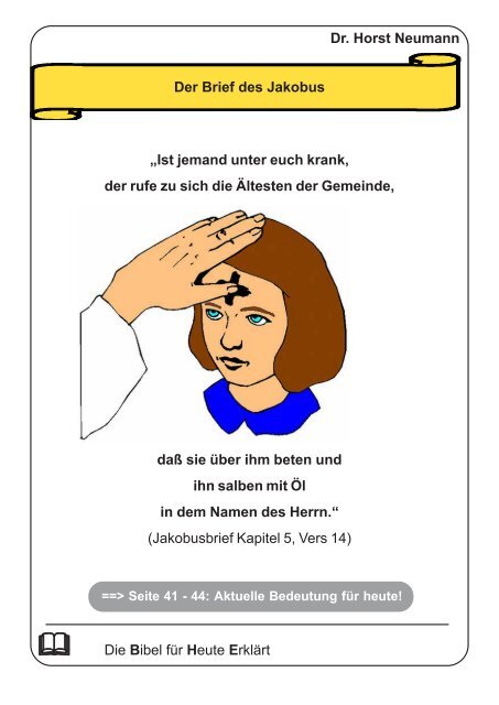Dr Horst Neumann Der Brief Des Jakobus Fflfflfflfflffl Die Bibel Fa R