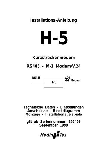 M-1 Modem/V.24 - Hedin Tex GmbH