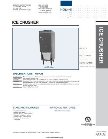 ICE CRUSHER - Ice Machines Plus