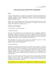 Scope and structure of examination - European Veterinary ...