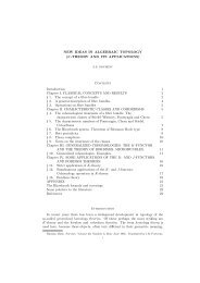 NEW IDEAS IN ALGEBRAIC TOPOLOGY (K-THEORY AND ITS ...