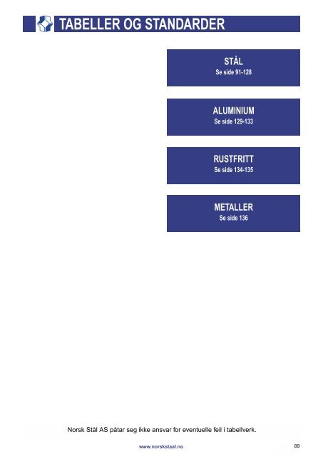 Norsk Stal Tabell () Norsk Stal Tabell