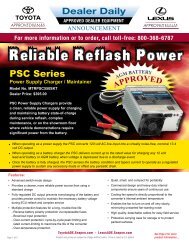 Reliable Reflash Power - Toyota Approved Dealer Equipment