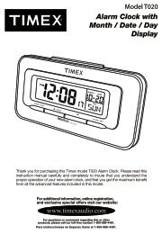 Alarm Clock with Month / Date / Day Display - TIMEX Audio