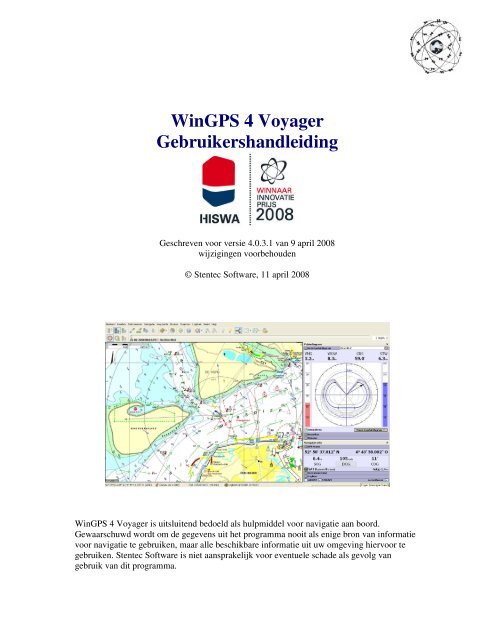 WinGPS 4 Voyager Gebruikershandleiding - Stentec