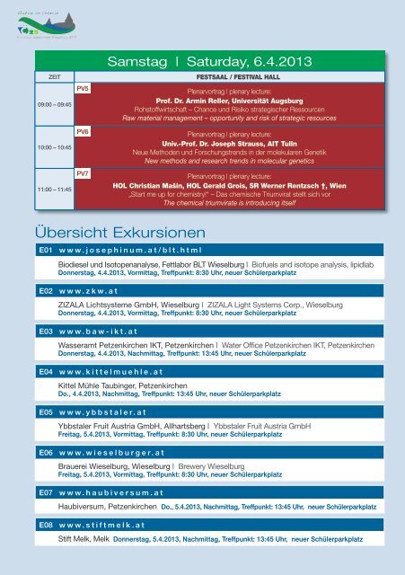 programm Kongress- - Francisco Josephinum