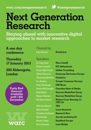 Next Generation Research - Warc