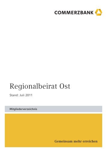 Regionalbeirat Ost - Commerzbank