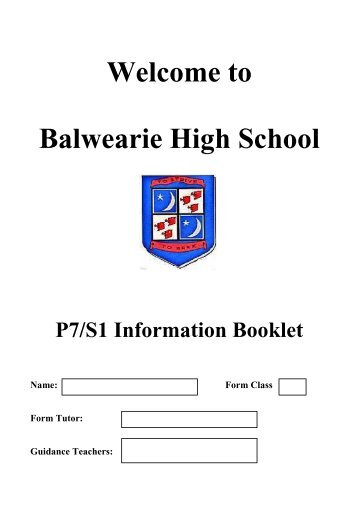 S1 Information Booklet 2013 - Home Page