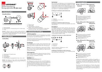 Bedienungsanleitung Bewegungsmelder RC-plus next - Swisslux AG