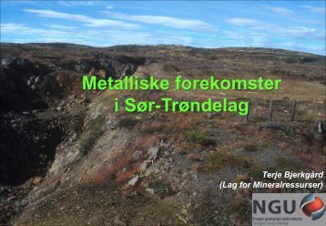 Metalliske forekomster i SÃƒÂ¸r-TrÃƒÂ¸ndelag