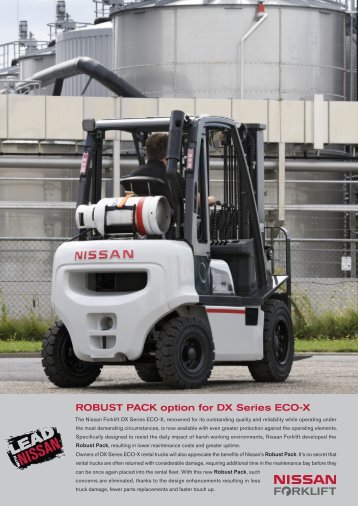 Robust Pack option for DX series Eco-X - nissan forklift