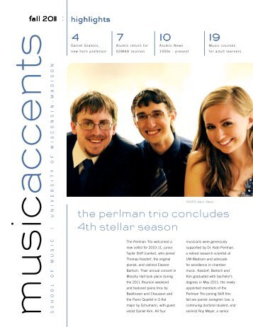the perlman trio concludes 4th stellar season - School of Music ...